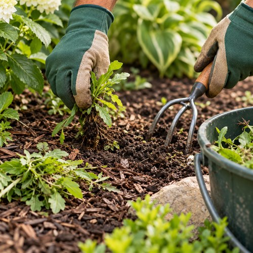 Flower Bed Weeding and Cleanup