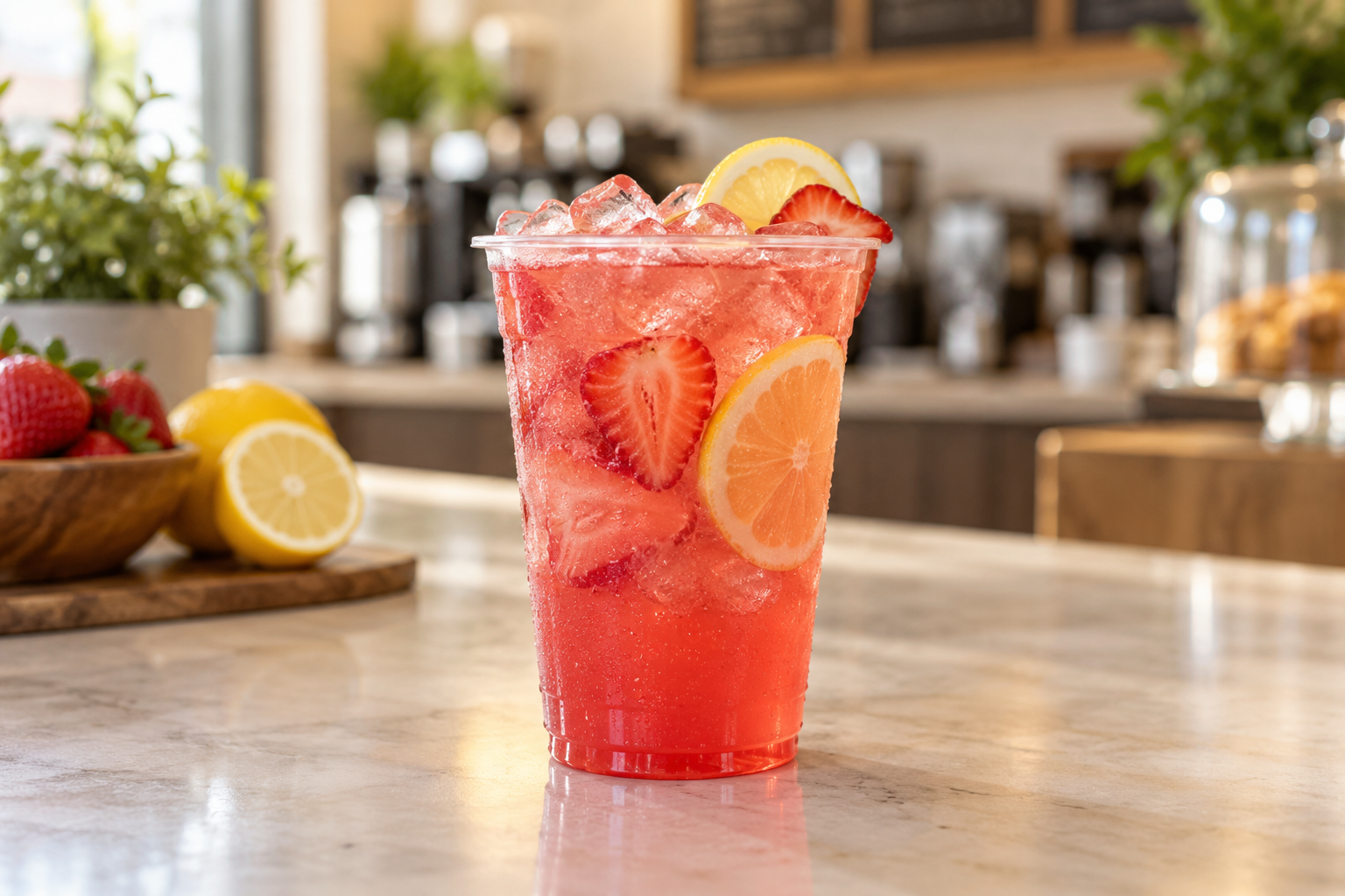 Strawberry Lemon Refresher (16 oz)