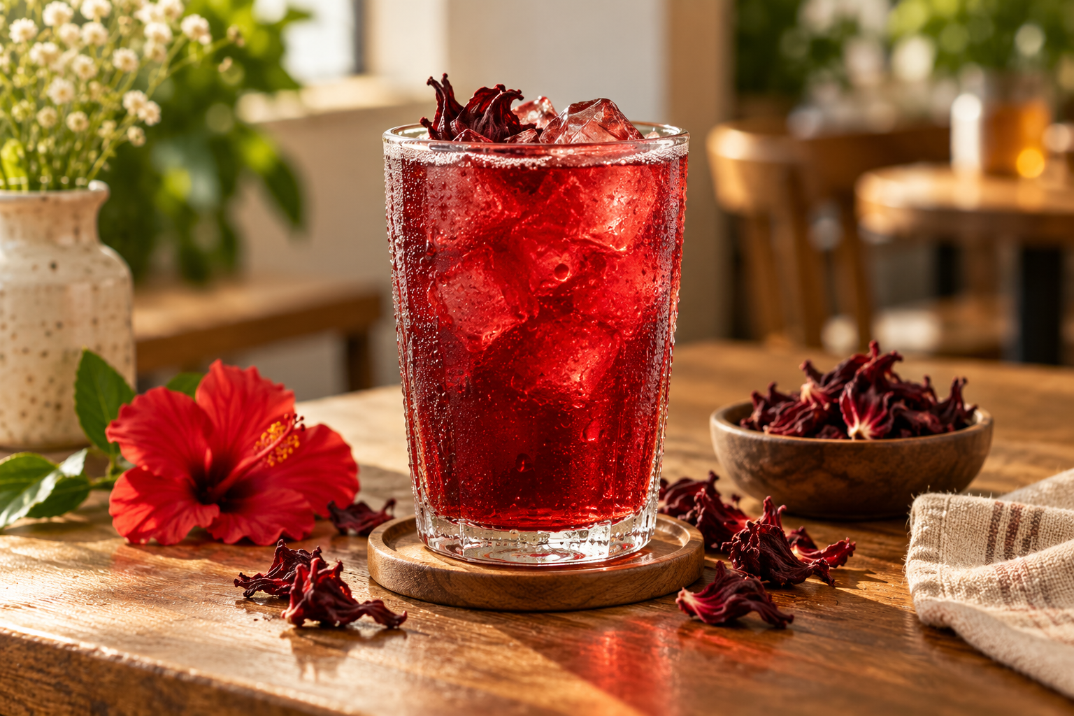 Iced Hibiscus Tea (20 oz)
