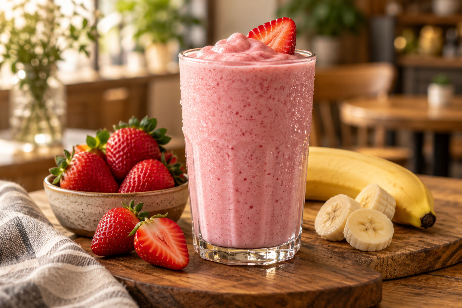 Strawberry Banana Smoothie (16 oz)