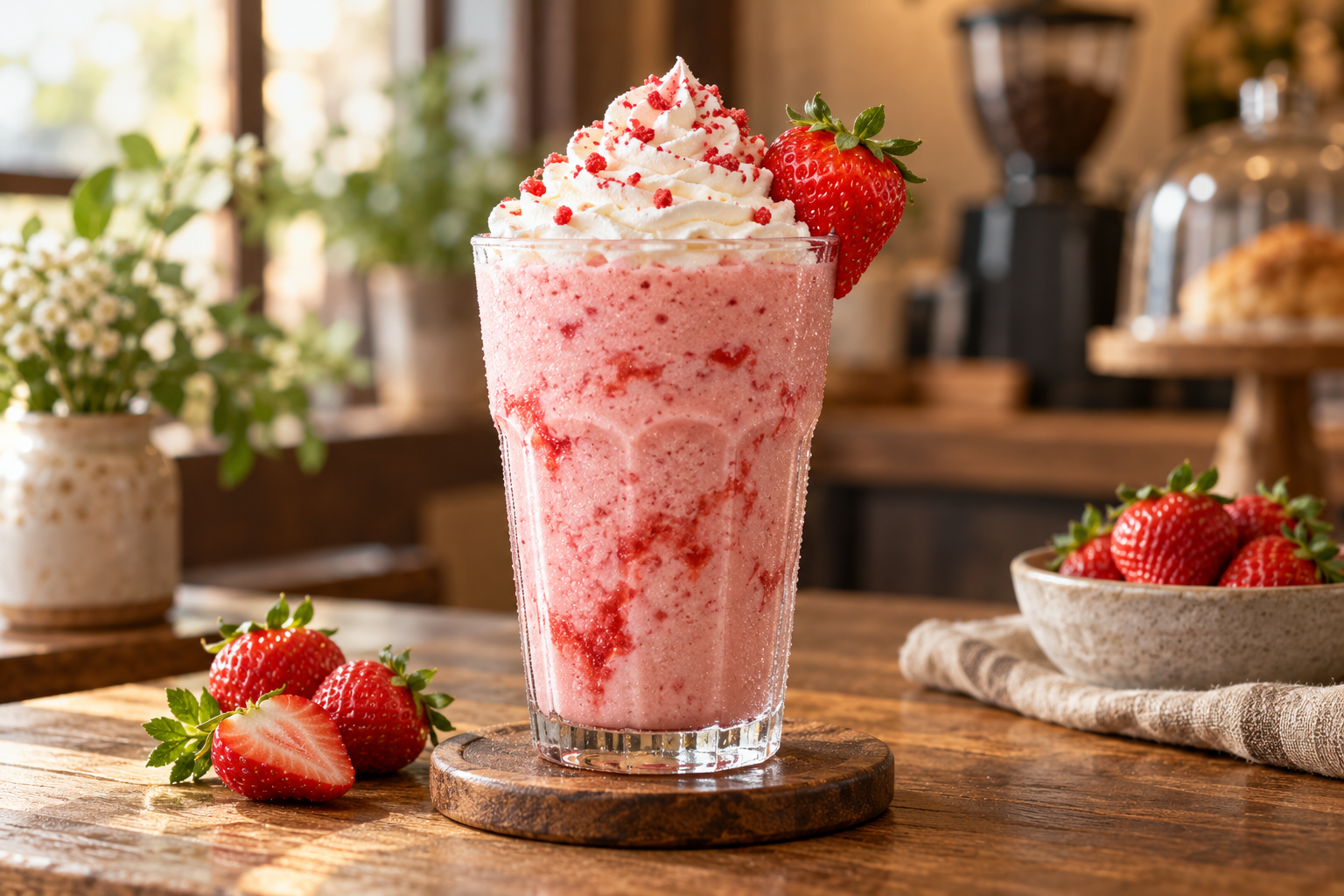 Strawberry Cream Frappe (16 oz)