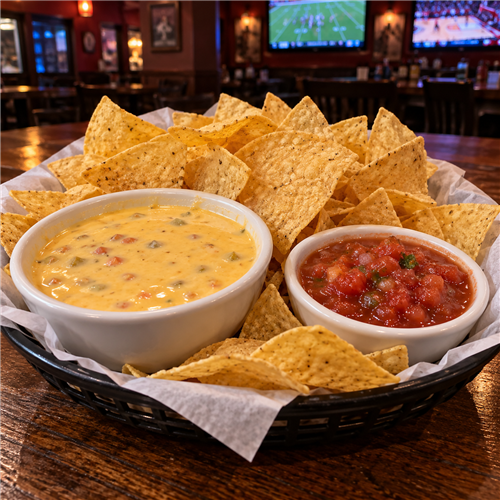 Happy Hour Chips Queso & Salsa