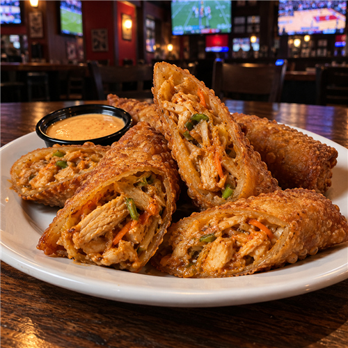 Sriracha Chicken Egg Rolls