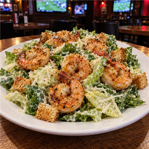 Lunch Caesar Salad with Shrimp