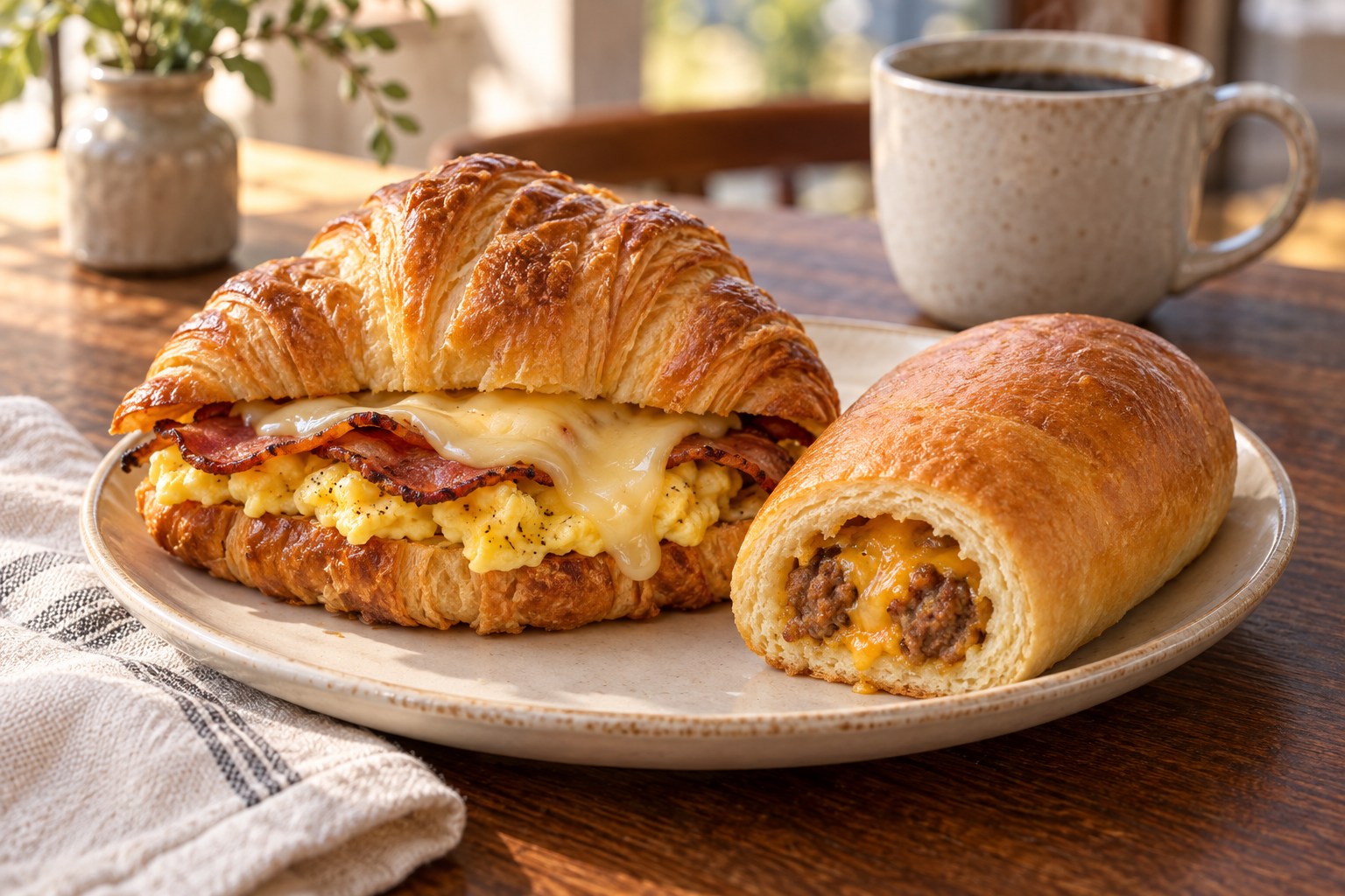 Breakfast & kolaches — menu-inspired illustration