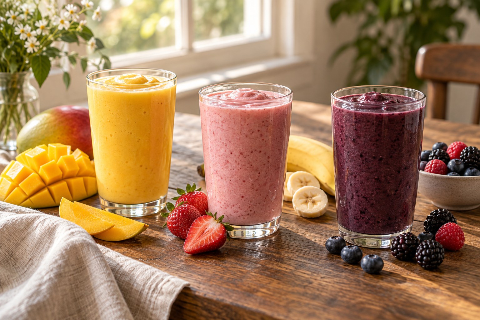 Signature smoothies — menu-inspired illustration