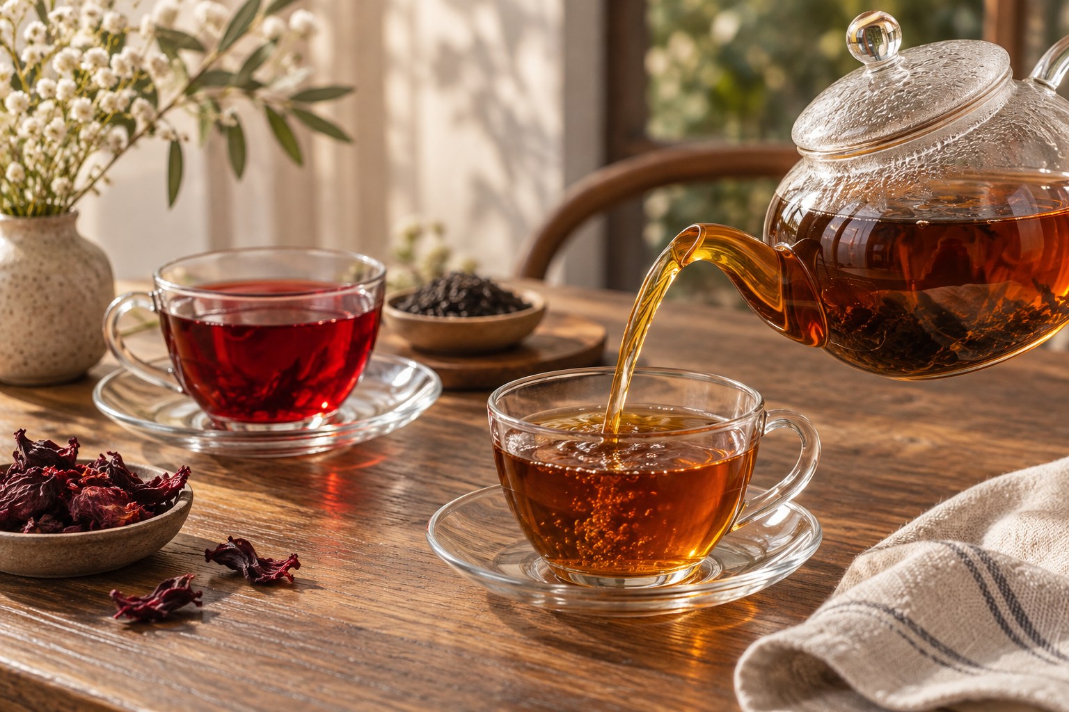 Tea, at your pace — menu-inspired illustration