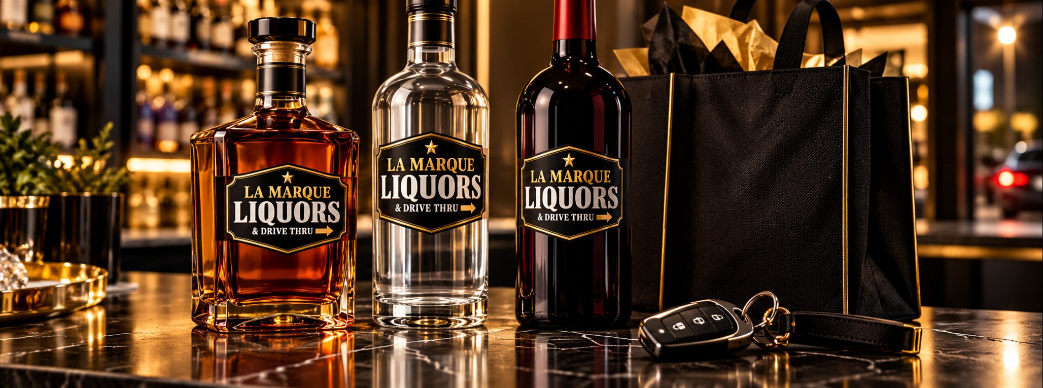 Sealed branded bottle ready for a store visit — illustrative branded artwork