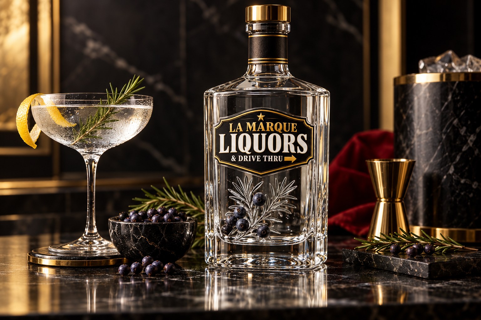 Gin — illustrative branded artwork
